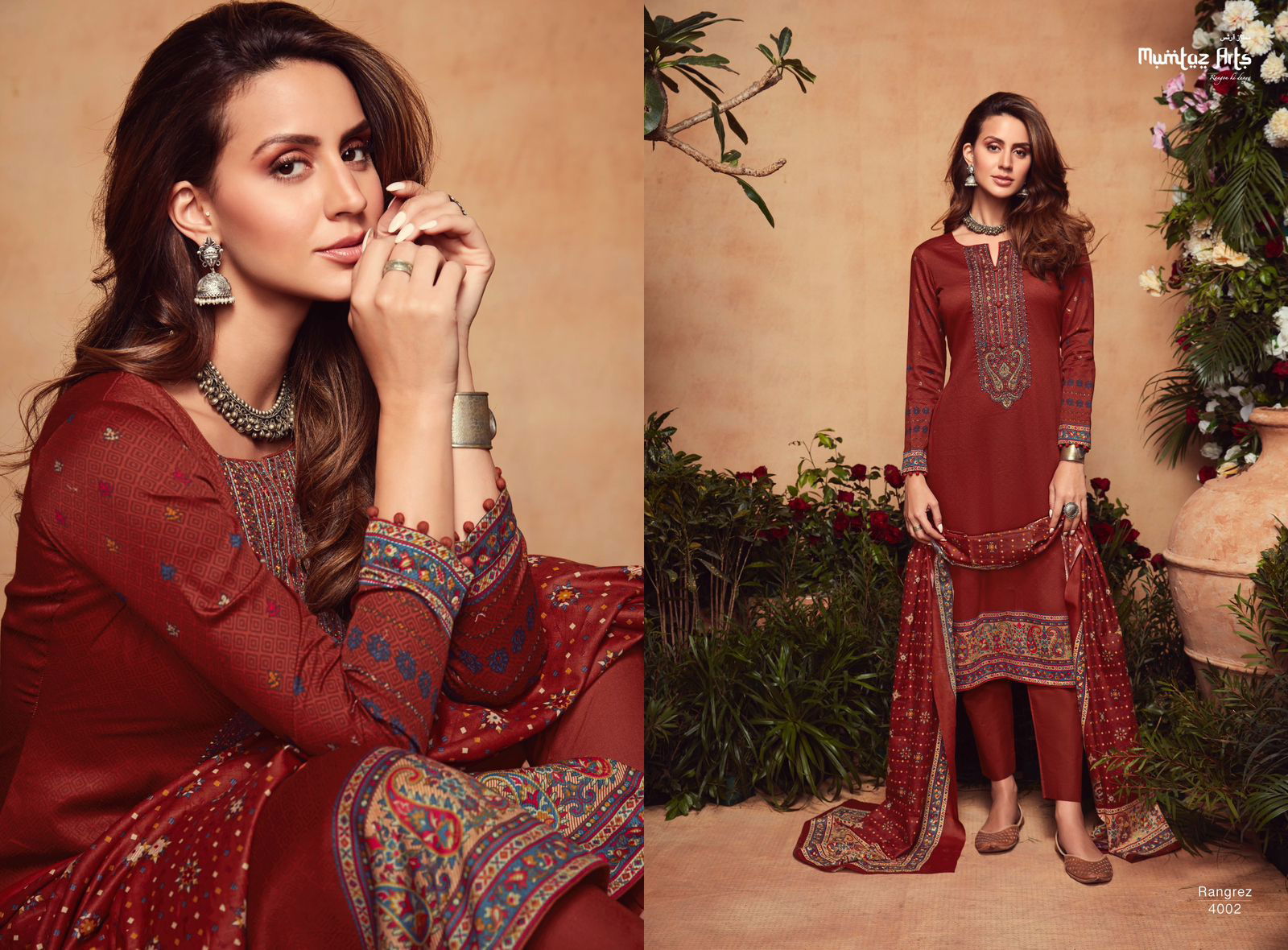 Rangrez By Mumtaz 4001-4008 Dress Material Catalog